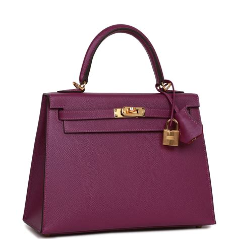 hermes anemone kelly 25|Hermes HSS Kelly Sellier 25 Anemone Verso Epsom Gold .